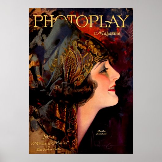 1920 Afdekking van tijdschrift Photoplay Poster (Voorkant)
