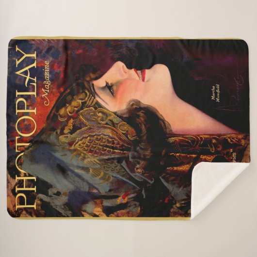 1920 Afdekking van tijdschrift Photoplay Sherpa Deken (Voorkant (horizontaal))