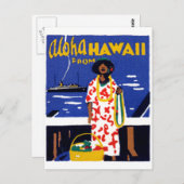 1920 Aloha uit Hawaï Briefkaart (Voorkant / Achterkant)