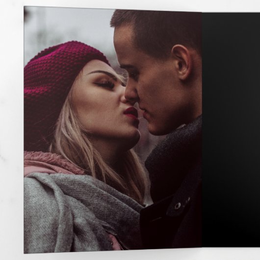  1920 art deco geometric Alles in één bruiloft Drieluik Uitnodiging (Binnenzijde eerst)