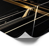 1920 Art Deco Geometrisch goud lijst zwart wit Poster (Hoek)