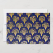 1920 Art Deco Gold Photo Afstuderen Gatsby Party Kaart (Achterkant)