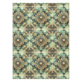 1920 Art Deco Groen Goud Tafelkleed (Voorkant)