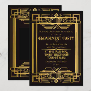 1920 art deco moord mysterie verjaardag kaart