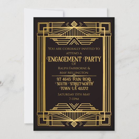 1920 art deco moordmysterie verjaardag kaart (Voorkant)