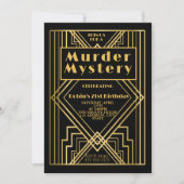 1920 art deco moordmysterie verjaardagsfeest uitno kaart (Voorkant)
