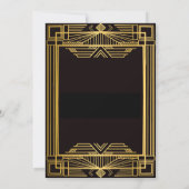 1920 art deco moordmysterie verjaardagsfeestje kaart (Achterkant)