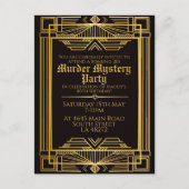 1920 Art Deco Murder Mystery verjaardagsfeestje Ui Feestdagenkaart (Voorkant)