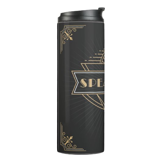 1920 Art Deco Speakeasy Design Thermosbeker (Gedraaid links)