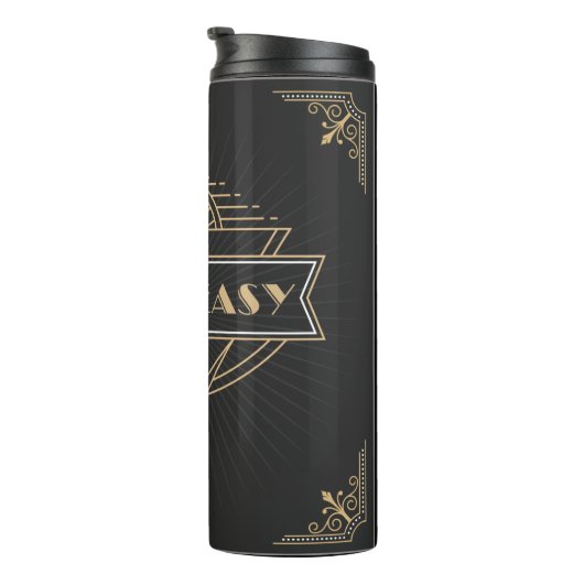 1920 Art Deco Speakeasy Design Thermosbeker (Geroteerd rechts)