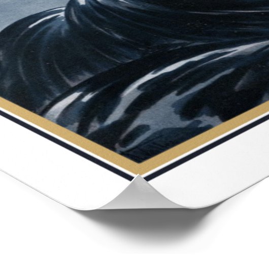 1920. Art Deco "vliegen over de golven" Poster (Hoek)