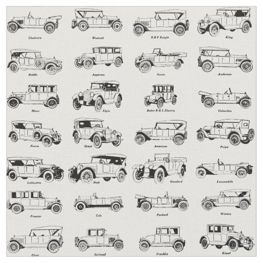  1920 auto auto kunst patroon stof (Close Up)