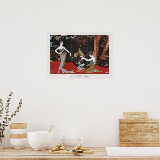 1920 Barbier Art Deco Franse mode Illustratie Poster (Keuken)