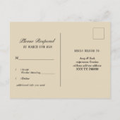 1920-bladermeisje gatsby RSVP Uitnodiging Briefkaart (Achterkant)