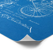 1920  blauwdruk voor fietspatronen afdrukken poster (Hoek)