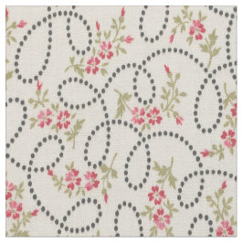 1920 Bloemen met Stippen Stof