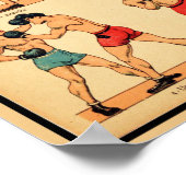 1920 Boxer Stance en stoten Poster (Hoek)