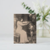  1920 Crystal Ball Fortune Teller Foto Briefkaart (Staand voorkant)