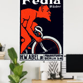1920 Duivel met fietsen Poster (Thuiskantoor)