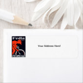 1920 Duivel op de fiets Etiket (Insitu)