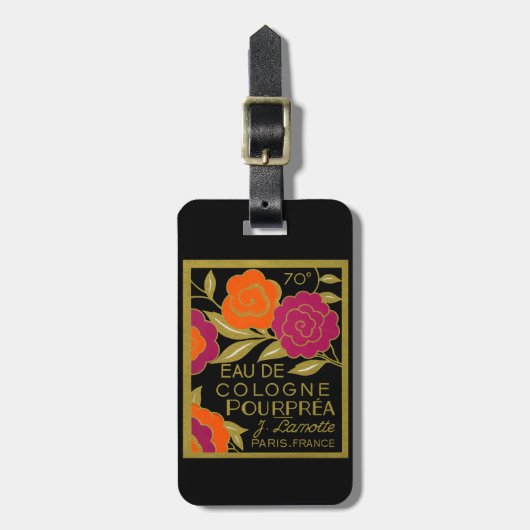 1920 Eau de Cologne Pourprea parfum Bagagelabel (Voorkant verticaal)