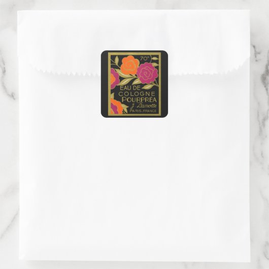 1920 Eau de Cologne Pourprea parfum Vierkante Sticker (Tas)