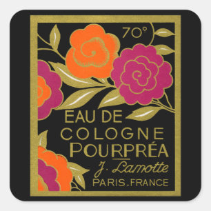 1920 Eau de Cologne Pourprea parfum Vierkante Sticker