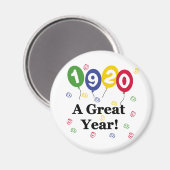 1920 een grote jaardag magneet (Voorkant / Achterkant)