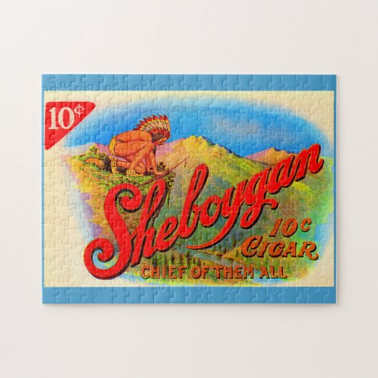 1920-etiket Sheboygan cigar Legpuzzel (Horizontaal)