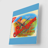 1920-etiket Sheboygan cigar Vierkante Klok (Hoek)