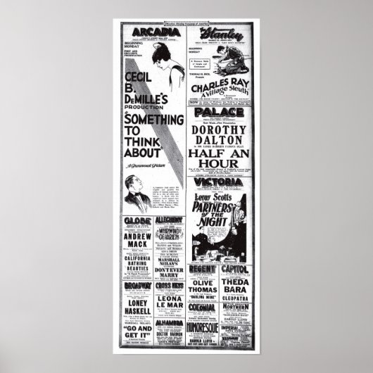  1920 film maakt T-shirts Poster (Voorkant)