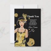 1920 flapper girl gatsby , Art Deco Kaart (Voorkant)