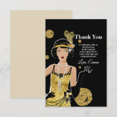 1920 flapper girl gatsby , Art Deco Kaart (Voorkant / Achterkant)