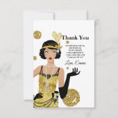 1920 flapper girl gatsby , Art Deco Kaart (Voorkant)