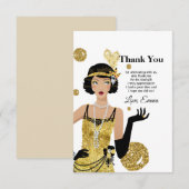 1920 flapper girl gatsby , Art Deco Kaart (Voorkant / Achterkant)