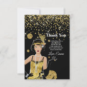 1920 flapper girl gatsby , Art Deco Kaart (Voorkant)