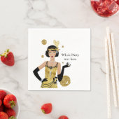 1920 flapper girl gatsby , Art Deco Servet (Insitu)