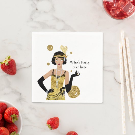 1920 flapper girl gatsby , Art Deco Servet (Insitu)