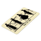 1920 Flapper Mode Silhouet Koelkast Magneet (Linkerzijde)