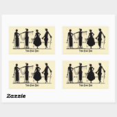 1920 Flapper Mode Silhouet Stickers (Vel)