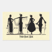 1920 Flapper Mode Silhouet Stickers (Voorkant)