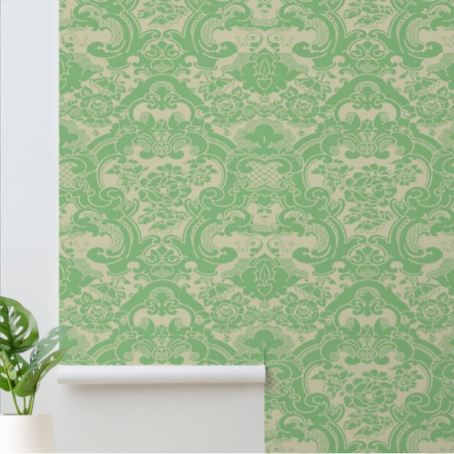  1920 Floral Foliage Pattern Behang (Creator heeft geüpload)