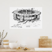 1920 Flying Machine Airplane Patent Drawing Print (Keuken)