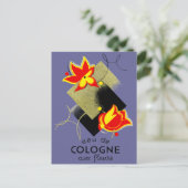 1920 Franse Floral parfum Briefkaart (Staand voorkant)