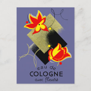 1920 Franse Floral parfum Briefkaart
