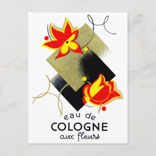 1920 Franse Floral parfum Briefkaart