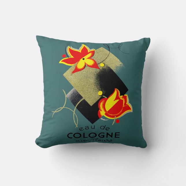 1920 Franse Floral parfum Kussen (Voorkant)