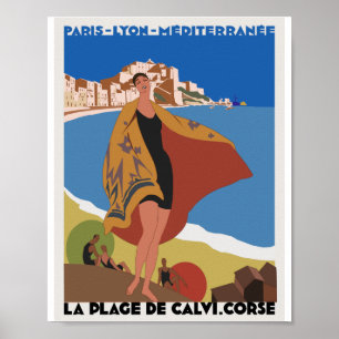 1920  Franse Reisposter Paris Lyon Medi Poster
