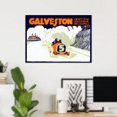 1920 Galveston Auto Race Poster (Thuiskantoor)