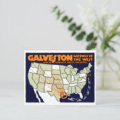 1920 Galveston Texas Poster Briefkaart (Staand voorkant)